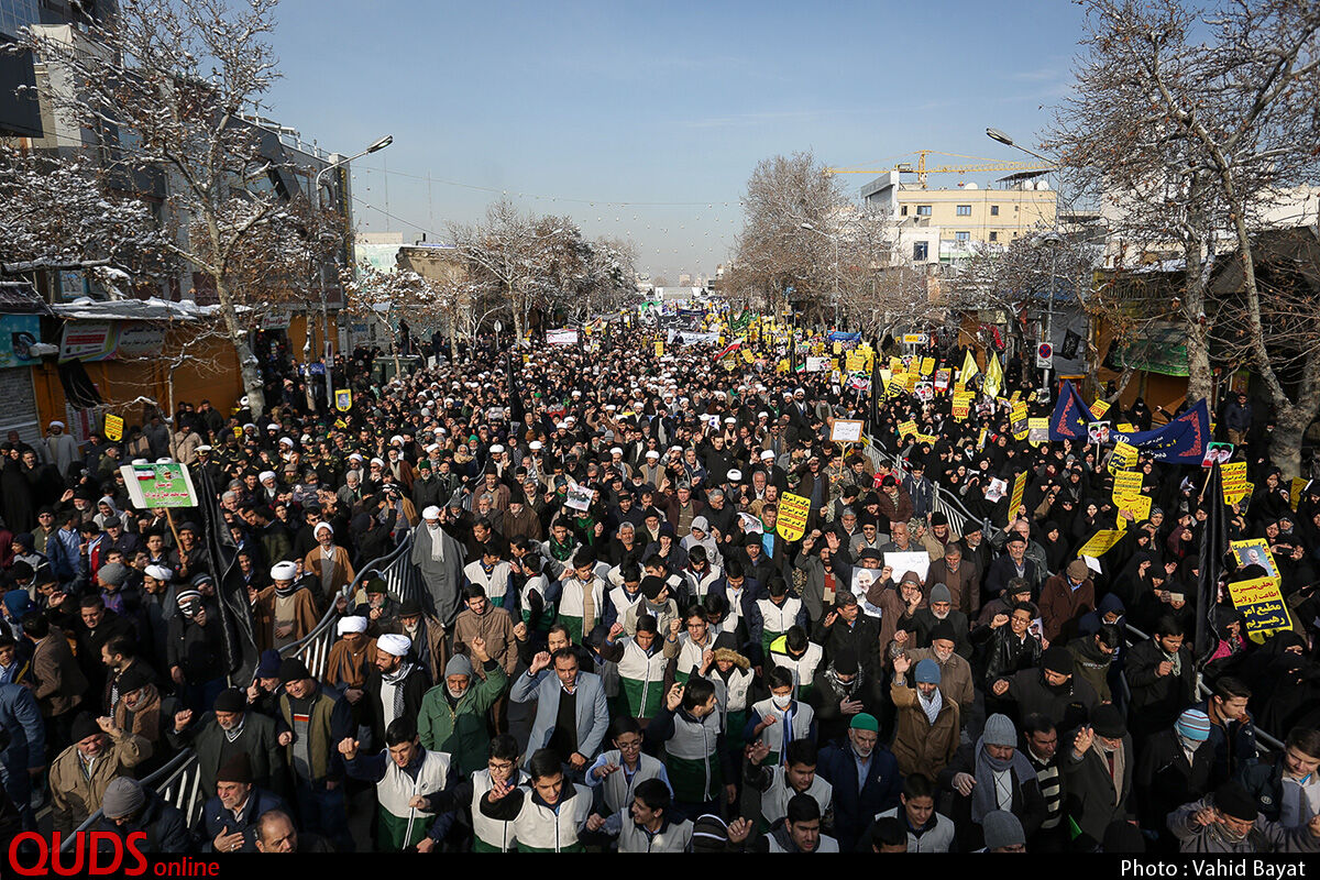 راهپیمایی حمایت از جبهه مقاومت در مشهد