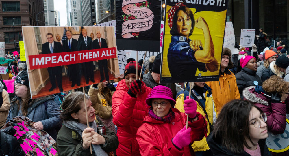 راهپیمایی حقوق زنان در واشنگتن به تظاهرات ضد ترامپ تبدیل شد+ تصاویر
