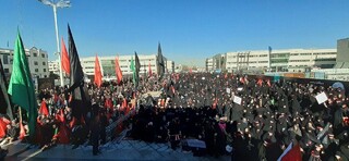 حضور گسترده عزاداران فاطمی در مشهد/فیلم