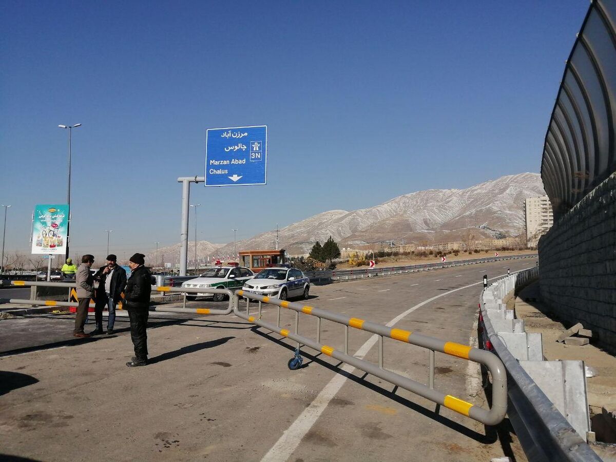 ‌منطقه یک آزادراه تهران-شمال تا دقایقی دیگر برای عبور مردم باز می‌شود