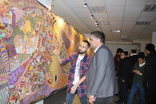 آثار نقاشی هنرمند بجنوردی در قاب نگارستان بجنورد به نمایش در آمد 