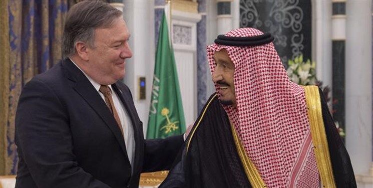 پامپئو با پادشاه عربستان سعودی دیدار کرد
