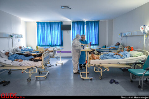 بخش بیماران کرونا بیمارستان فرقانی- قم