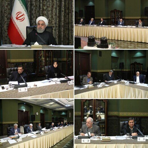 فاصله ای که کرونا بین اعضای دولت روحانی ایجاد کرد+ عکس
