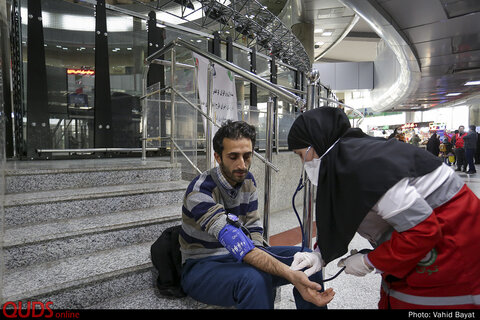 ضد عفونی و اقدامات پیشگیرانه در پایانه مسافربری مشهد