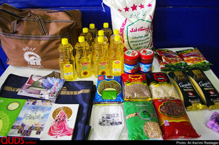تهیه و توزیع ۱۱۰ بسته مواد غذایی به یاد ۱۱۰ شهید بجستان
