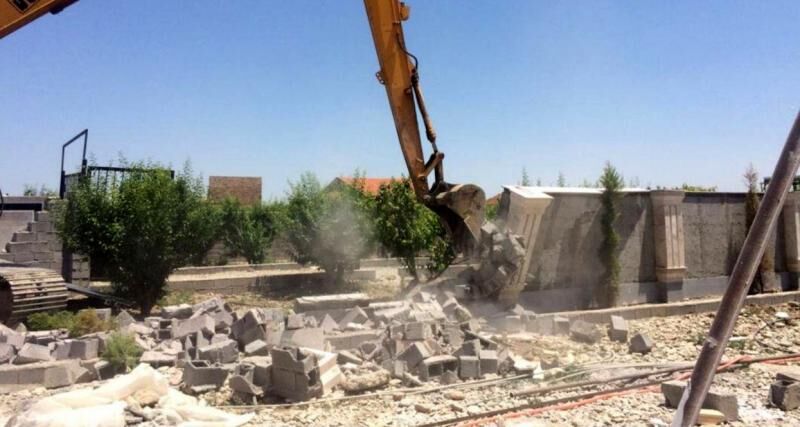 قلع و قمع ۲۴ مورد ساخت و ساز غیر مجاز در باغ های خراسان شمالی