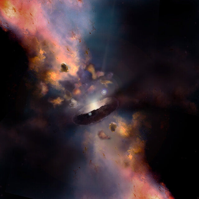 سایه‌های یک کهکشان درخشان/عکس