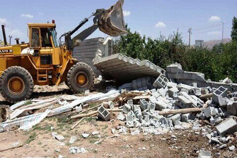 ۸۰فقر ساخت و ساز غیرمجاز در همدان تخریب شد