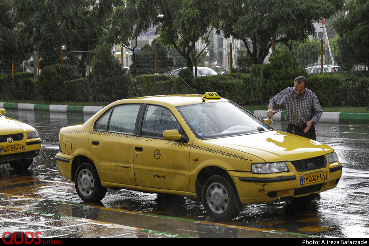 رگبار تابستانی باران در مشهد