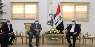 دیدار ظریف با رئیس حشد الشعبی
