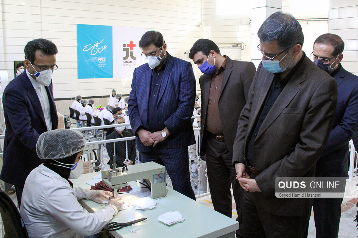 بازدیدنایب رئیس مجلس شورای اسلامی از کارگاه تولید ماسک در مشهد