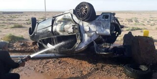 ۷ کشته در حادثه واژگونی خودروی حامل اتباع خارجی