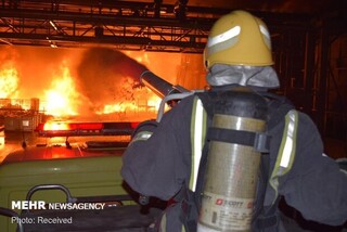 آتش سوزی در  پتروشیمی خارک