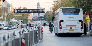 سرویس‌دهی رایگان ناوگان اتوبوسرانی در مسیرهای منتهی به حرم مطهر رضوی در اربعین حسینی