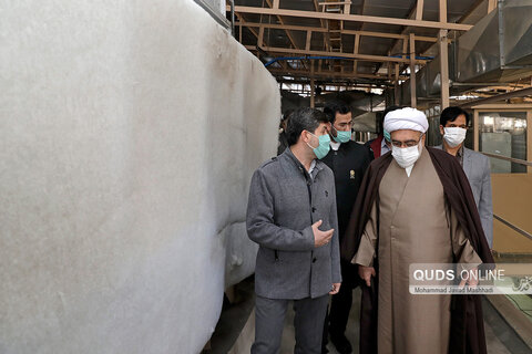 بازدید تولیت آستان قدس رضوی از روند اجرای عملیات بهسازی تأسیسات حرم مطهر