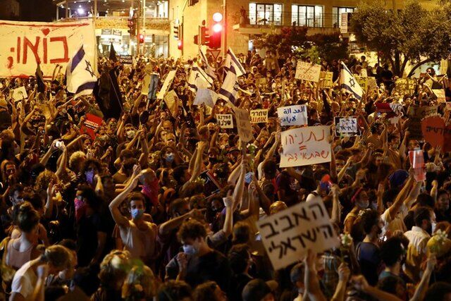 یک کشته در تظاهرات مخالفان نتانیاهو