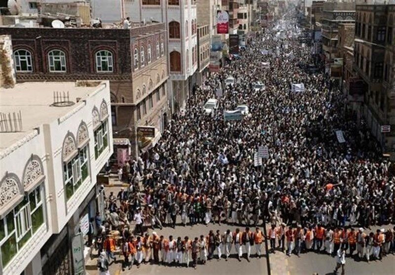 تظاهرات گسترده یمنی‌ها در صعده ضد واشنگتن/ تروریسم واقعی جنایت‌های عربستان و آمریکاست