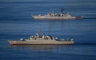 ناوهای ایران و روسیه به سمت اهداف دریایی تیراندازی کردند
