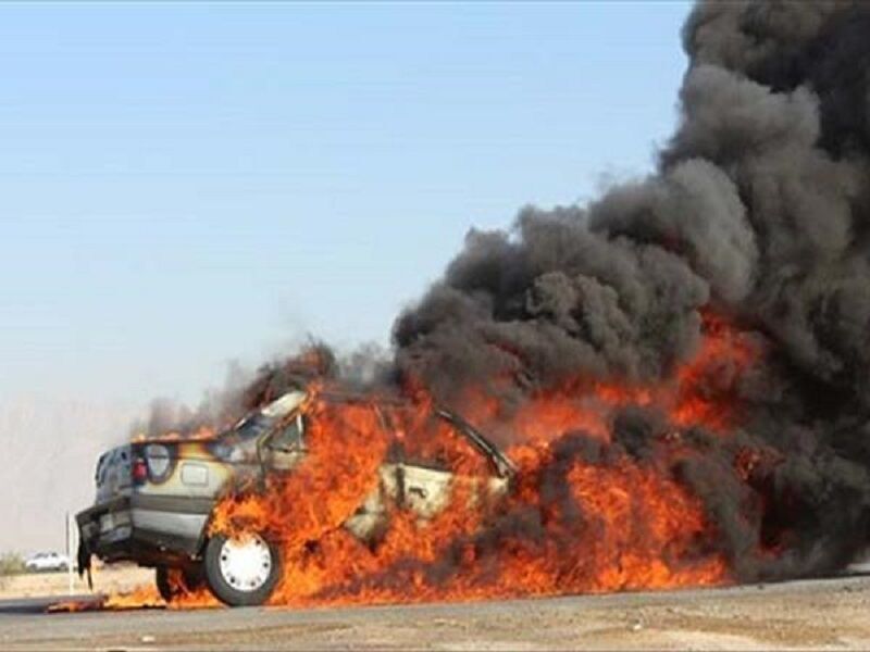آتش‌سوزی خودروی سواری در گناباد سه کشته برجای گذاشت 