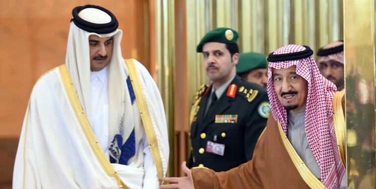 پیام شاه سعودی به امیر قطر
