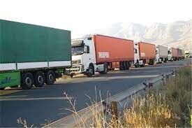 صف طولانی کامیون‌ ها در مرز بازرگان به دلیل همکاری نکردن ترکیه 