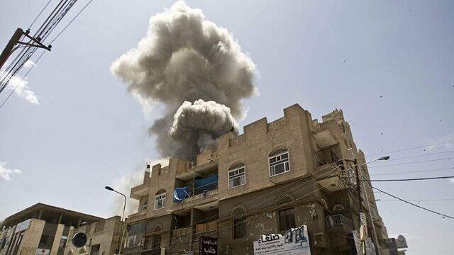 حمله پهپادهای سعودی به فرودگاه حدیده یمن