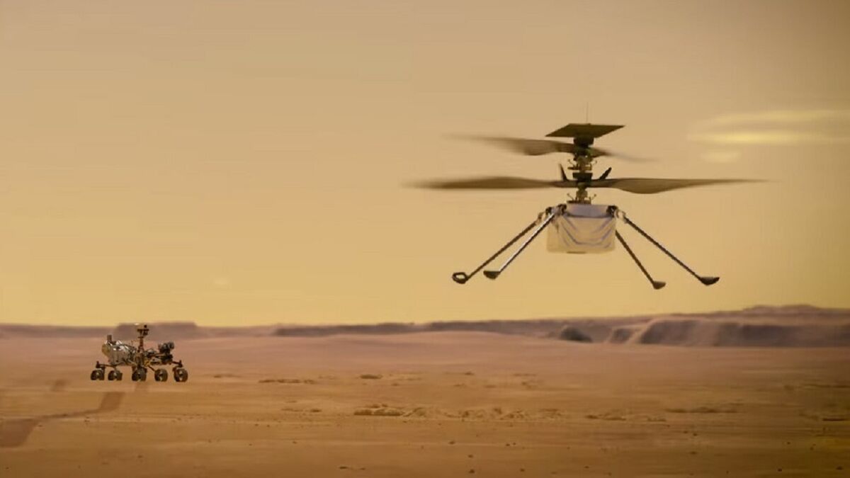 سومین پرواز موفق هلی‌کوپتر «نبوغ» بر فراز مریخ +فیلم

