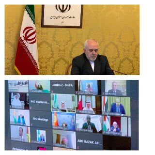 حضور ظریف در نشست اضطراری مجازی وزیران امور خارجه سازمان همکاری اسلامی
