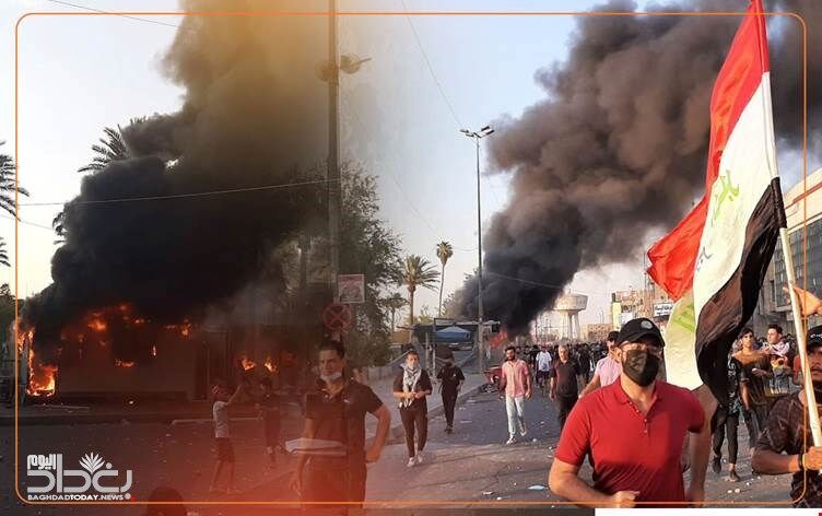 پایتخت عراق دوباره صحنه راهپیمایی‌های خونین شد