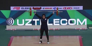 تاریخ ‎سازی دختر وزنه ‎بردار محجبه ایرانی در قهرمانی جوانان جهان