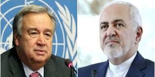اعتراض ظریف به تعلیق حق رای ایران در سازمان ملل در نامه‌ای به گوترش
