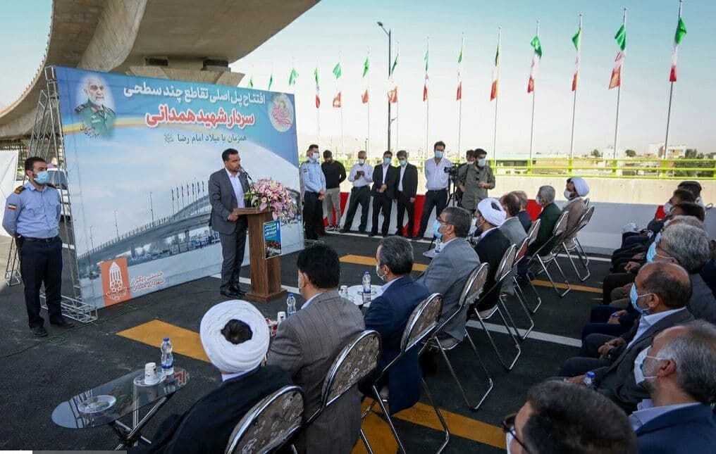 افتتاح پل اصلی تقاطع چند سطحی شهید همدانی