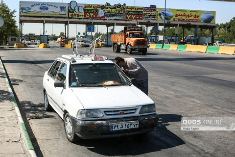 تردد خودرو های غیر مجاز در پلیس راه مشهد