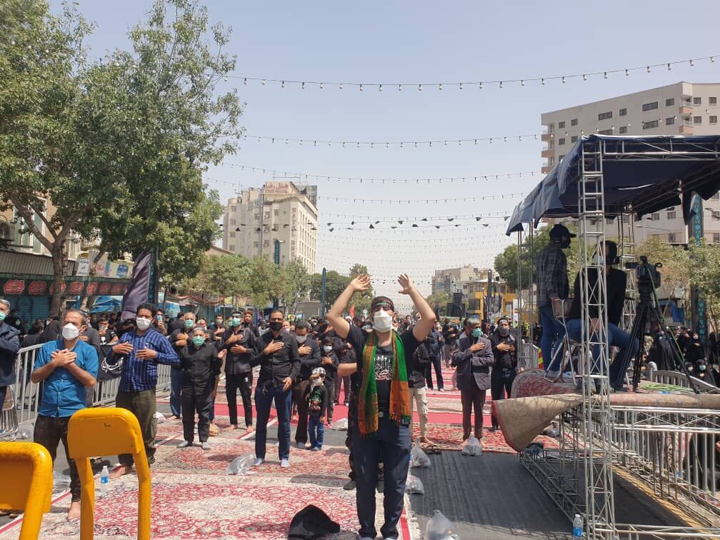 عزاداری متمرکز هیاتهای مذهبی به مناسبت تاسوعای حسینی در مشهد برگزار شد