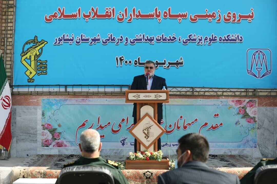 افتتاح بیمارستان ۹۶ تختخوابی نیروی زمینی سپاه در نیشابور  
