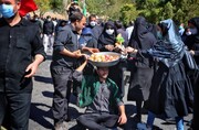 پرواز کبوتردل عزاداران حسینی به یاد پیاده‌روی اربعین در آذربایجان‌شرقی