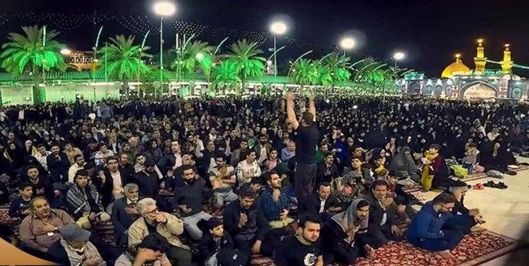 زائران ایرانی، میلاد حضرت زینب(س) را در بین‌الحرمین جشن می‌گیرند