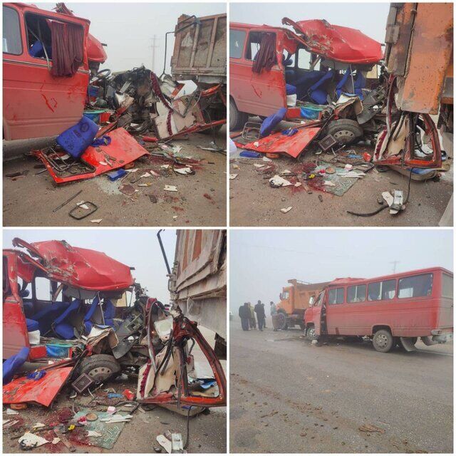 جزییات تصادف مرگبار "سرویس مدرسه"/ علت حادثه؛ برخورد کامیون با مینی‌بوس
