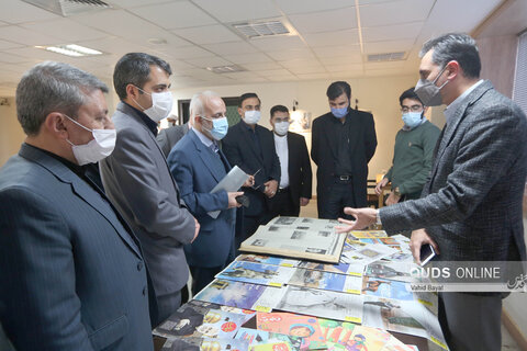 بازدید اعضای قرارگاه رسانه ای استان از نمایشگاه تاریخچه فعالیت‌های روزنامه قدس