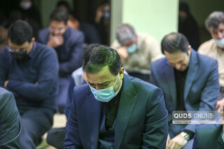 وداع با پیکر شهید گمنام در موسسه فرهنگی قدس