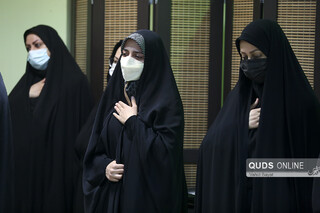 وداع با پیکر شهید گمنام در موسسه فرهنگی قدس