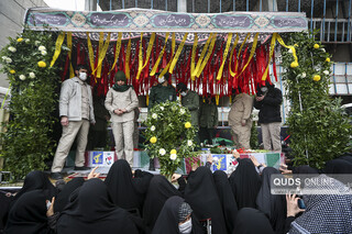 اجتماع عزاداران فاطمی و تشییع پیکر  شهدا در مشهد
