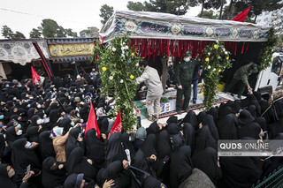 اجتماع عزاداران فاطمی و تشییع پیکر  شهدا در مشهد