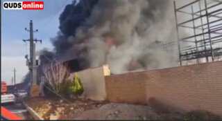 آتش‌سوزی گسترده در یک واحد صنعتی اشتهارد
