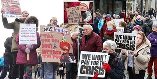 تظاهرات سراسری در انگلیس در اعتراض به افزایش هزینه‌های زندگی