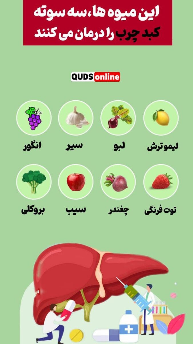 درمان کبدچرب با مصرف میوه 
