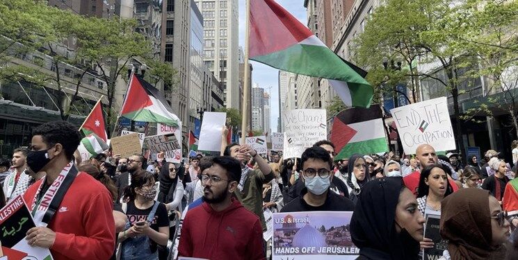 تظاهرات در آمریکا و اروپا در حمایت از فلسطین