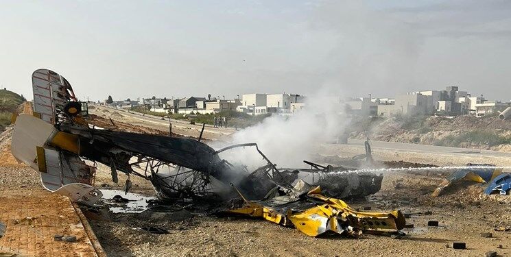 سقوط هواپیما در اراضی اشغالی