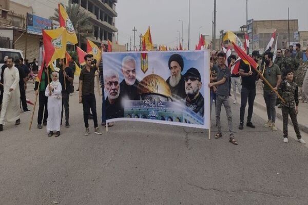 برگزاری راهپیمایی در «بصره» عراق/ بحرینی‌ها به خیابان آمدند
